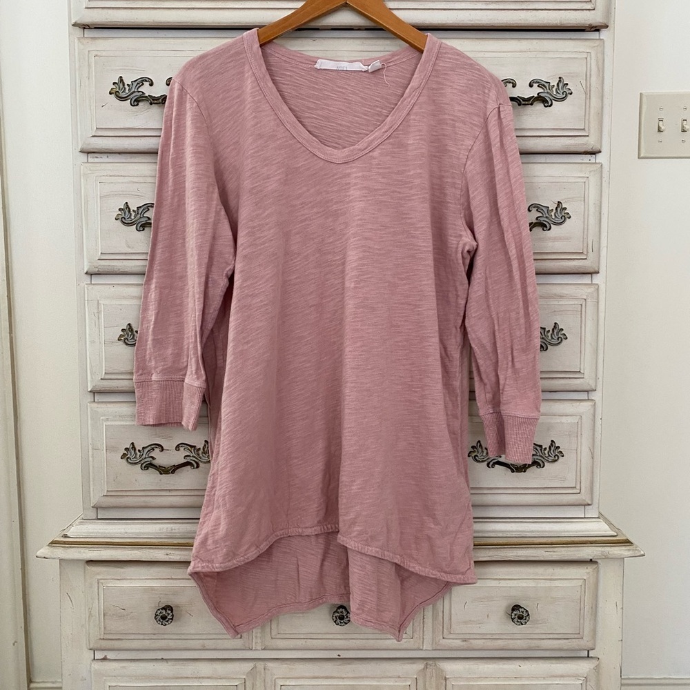 Anthropologie WILT Pink Cotton Top